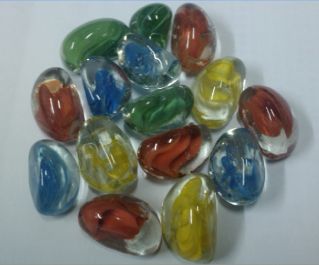 Стеклянные камушки для декора 300г. (в сеточке)  (KL0105)