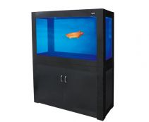 Аквариум с тумбой,чёрный,1240L*450W*1550Hmm, 325л, фильтр 19вт,светильник 30вт*2. (LYB-1200 Black)