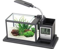 Аквариум настольный чёрный, 1,7л, фильтр 1.5Вт,светильник 0.8Вт (BG-29 black)