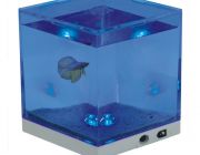 BOYU Аквариум для петушка с подсветкой, черный (NA-1 black)