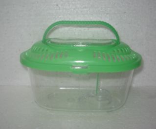 Аквариум-переноска для рептилий овальная 18x12x10см (D1)